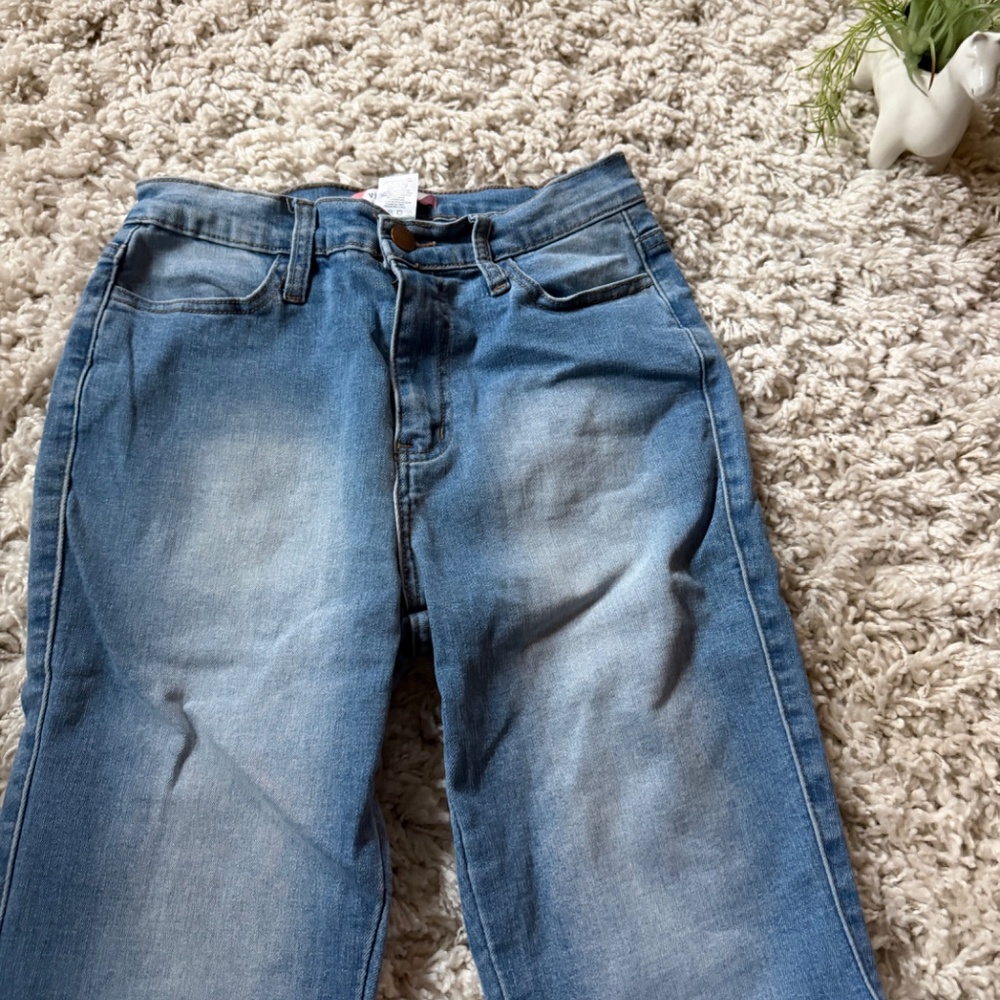 Stylish Vibe & Rant Blue vintage flared 90s super cute women’s light blue Denim - Picture 4 of 9